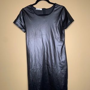 Faux leather dress